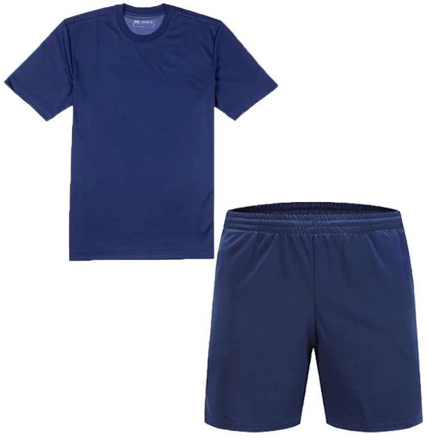 火焰蓝体能夏季短袖短裤套装训服干爽舒适圆领防火涤纶速干透气